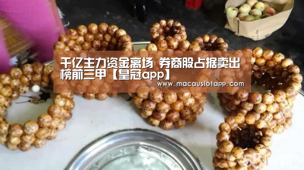 千亿主力资金离场 券商股占据卖出榜前三甲【皇冠app】(图2) 皇冠app